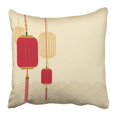 thumbnail image 1 of BOSDECO Tanglung Lanterns Hanging Colorful Design Abstract Artistic Celebrate Pillowcase Pillow Cover 16x16 inch, 1 of 1