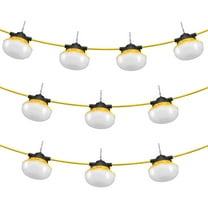 KFFKFF 100FT Building Illumination Strings, 100W 10000LM, Set of 10 Work Light Strings, 5000K, IP65 Water-Resistant, Equipped with Suspension Hooks, Suitable for Construction Areas, ETL Certified