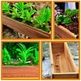 thumbnail image 2 of Maceta de madera antiséptica para decoración del hogar, maceta decorativa para exteriores, suculentas, rectangular, de madera para interiores., 2 of 6