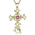 thumbnail image 2 of Minnieouse 3 Pieces Believe In God Jewelry Flowers Pendants Earring Set Rhinestone Gifts Necklace for Girlfriend Wife Mother Ropa, zapatos y accesorios Miscelánea No.1 Minnieouse AP006277-01, 2 of 6