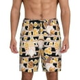 thumbnail image 2 of Daiia Cute Bee Gnome Mens Woven Stretch Pajama Short,Short Pajama Pants-4X-Large, 2 of 9