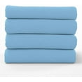 thumbnail image 3 of Kotton Culture 600 TC 4 Pc Sheet Set - 100% Egyptian Cotton 1 Flat sheet 1 Fitted sheet and 2 Pilowcases, 16' Deep Pocket (Sky Blue, Cal King), 3 of 7