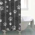 thumbnail image 4 of Grey Dog Paw Footprint Shower Curtain 72"x84" ,Bathroom Decorative Shower Curtains Set with 12 Hooks,Modern Waterproof Washable Shower Curtain, 4 of 6