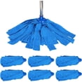 thumbnail image 1 of 6 Pcs Têtes de Vadrouille en Microfibre, Recharges de Tête Humide et Sèche Bleues, Remplacements de Vadrouille à Haute Absorption, Nettoyage Multidirectionnel, Compatible avec les Poteaux Filetés Standard de 3/4 Pouces, 1 of 5