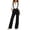 Black, variant on Suspender Overalls for Women Sleeveless Straight Leg Dressy Wide Leg Jumpsuit Business Casual Work Pants Slacks with Pockets