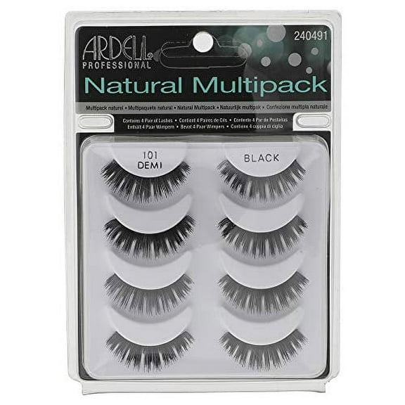 Ardell Natural Multipack Lashes #101 Black, 4 Pairs x 1 Pack