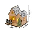 thumbnail image 3 of Mecorevxz Christmas Ornaments Christmas Decorations Luminous Wooden Houses LED Wooden Christmas Houses Christmas Desktop Ornaments, 3 of 6