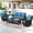 Peacock-Blue, variant on SUMMIT LIVING 7-Seat Wicker Patio Furniture Set with 2 Swivel Chairs & 3-Seat Sofa with 2 Ottoman, Outdoor Sectional Conversation Set for Garden, Red
