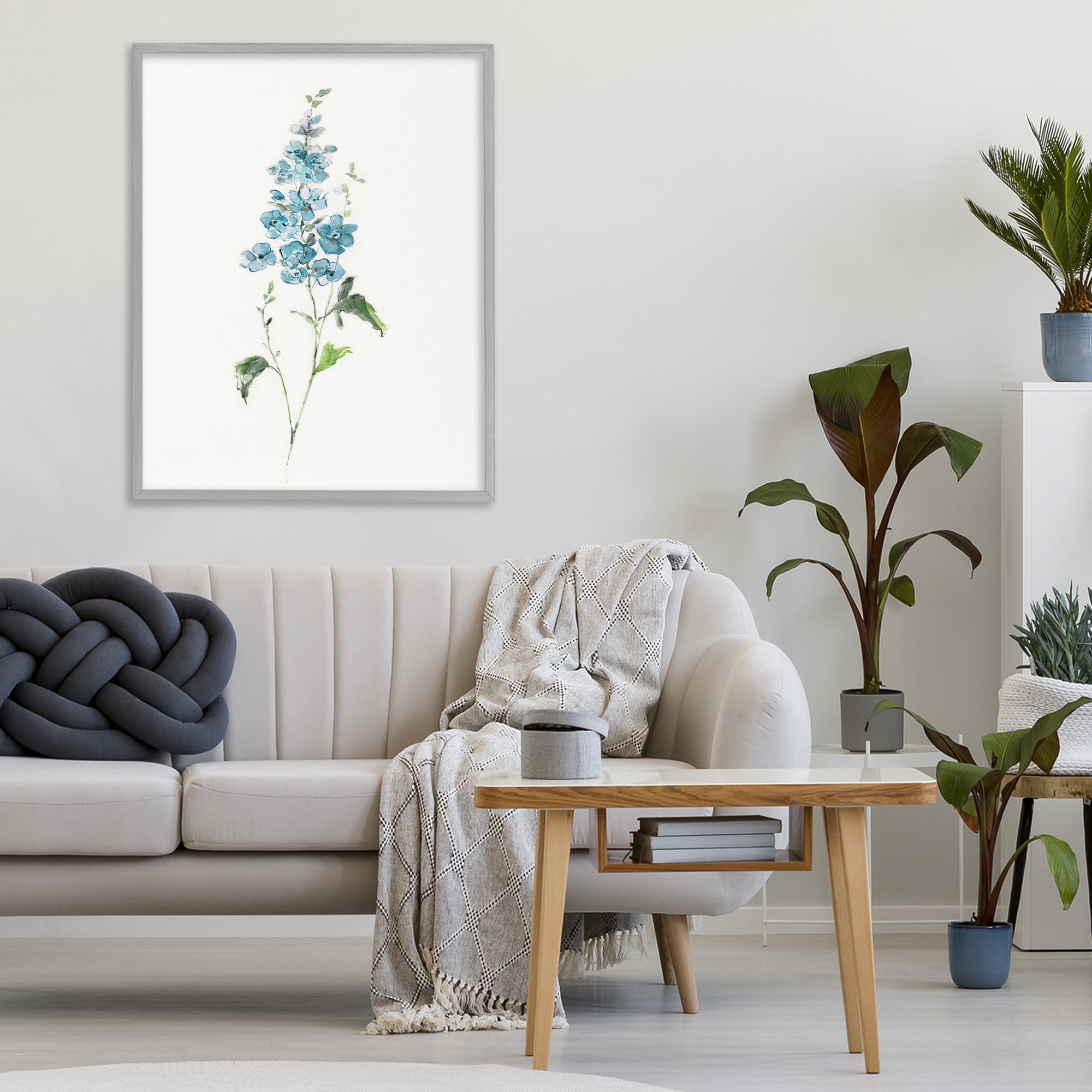 Stupell Industries Natural Spring Herbs Gray Framed Giclee Art, design by Sally Swatland