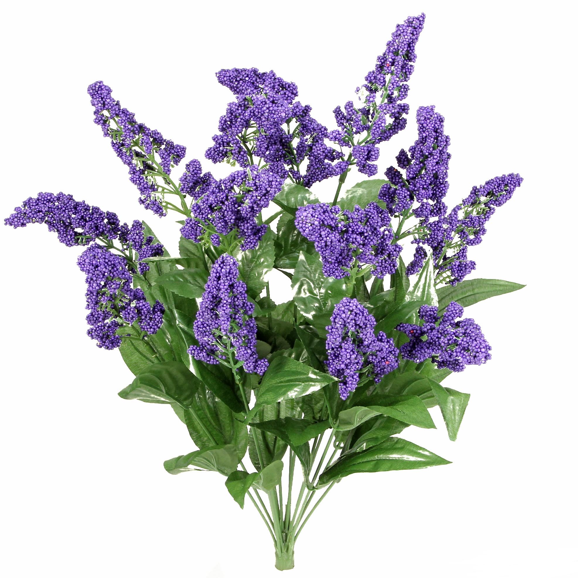 Admired By Nature 14 Stems Artificial Heather Fillers Bush, Purple