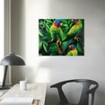 thumbnail image 4 of Orinice Parrots Tree Branch Leaves Fine Art Aesthetic Poster & Print Wall Painting for Classroom Kitchen Office Farmhouse Bathroom Room Decor Canvas Prints Wall Art Living Room Bedroom Home, 4 of 6