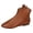 Khaki, variant on Women's Leather Flat Ankle Boots Pointed Toe Wide Calf Lightweight Non Slip Business Casual Shoes