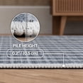 thumbnail image 6 of JONATHAN Y WASHABLE Orton Distressed Ticking Stripe 5' x 8' Machine-Washable Polyester Area Rug, Navy and Cream, Farmhouse Vintage Style with Low Pile for Living Room WSH519D-5, 6 of 6