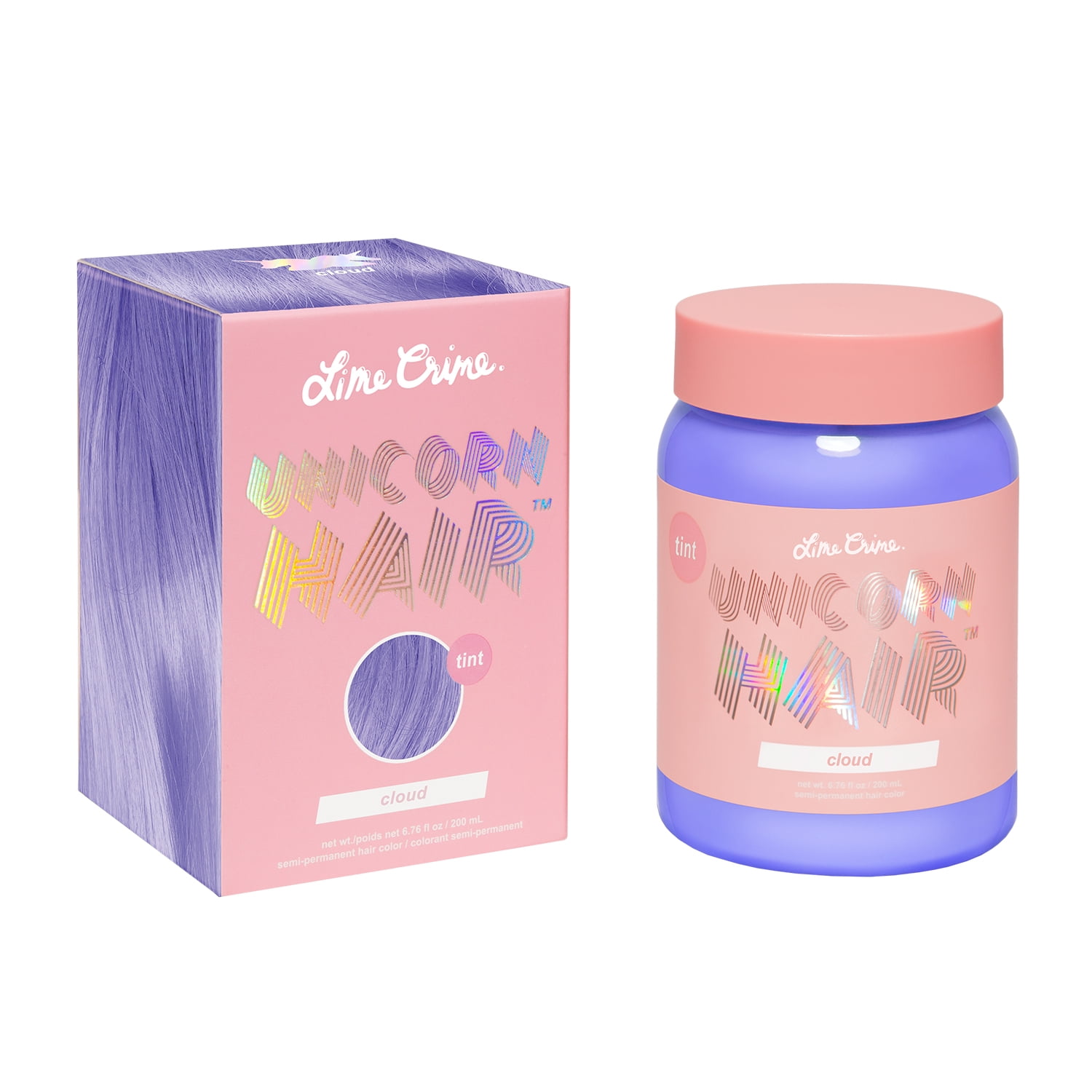 Lime Crime Unicorn Hair Tint, Cloud, Full Coverage, Semi-Permanent, Vegan, 6.76 oz