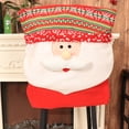 thumbnail image 3 of Inteprter Funda de silla de Navidad de dibujos animados antideslizante colorido lindo copo de nieve Antimacassar protección de seguridad funda suministros Kits de decoración para fiestas Papá Noel Inteprter HA070033-01B, 3 of 6