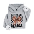 thumbnail image 3 of Football Mama Hoodie for Women Cute Coquette Bow Game Day Football Mom Pullover Sweatshirt, Gray Hoodie, M, 3 of 8