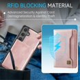 thumbnail image 6 of AutSpace Case For Samsung Galaxy S24 5G / S25 5G , RFID Blocking, PU Leather,Compatible With MagSafe Detachable 2 In 1 Wallet With Card Holder,Kickstand Magnetic Protective Cover,Pink, 6 of 9