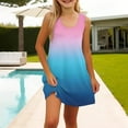 thumbnail image 4 of YunPes Girls Dress Summer Sleeveless Comfortable Casual Dress Gradient Print Children's Clothing with Pocket Vest Dress Children Place Dresses for Girls, 4 of 6
