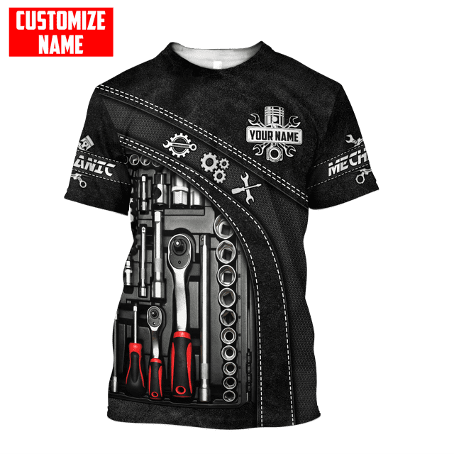Camiseta de moda de verano para hombre, camisa con nombre personalizado mecánico en 3D, estampado en toda la prenda, informal, deportiva, DW47, 2022Adult size S Gao Jinjia LED