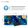 French Koko Large Mouse Pad Big Desk Mat Pretty Blue Gold Marble Desk