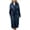 Navy Blue, variant on Women’s Plush Fleece Spa Bathrobe, Shawl Collar and Pockets, Velvet Soft and Warm Long Robe - Extra Large, Navy Blue