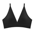 thumbnail image 2 of SMihono Womens Deep V-Neck Sports Bra Padded Low Impact Fitness Yoga Bra U Back Wireless Workout Bra Contour Crop Top (Black L ), 2 of 7
