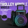 thumbnail image 5 of Dolphin 18" Portable Bluetooth Party Speaker – 100W RMS, Powerful 18" Woofer, LED Lights, WaveSync™, X-Bass, Rechargeable Battery, Bluetooth 5.1, 21" Tall – Perfect for Parties, 5 of 8