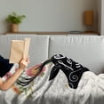 thumbnail image 3 of Hipster Soft Flannel Fleece Throw Blanket, Love What You Do Words on a Deer Elk Head with Flowers Horns and Hot Air Balloon, Cozy Plush for Indoor and Outdoor Use, 50" x 70", Multicolor, by Ambesonne, 3 of 5