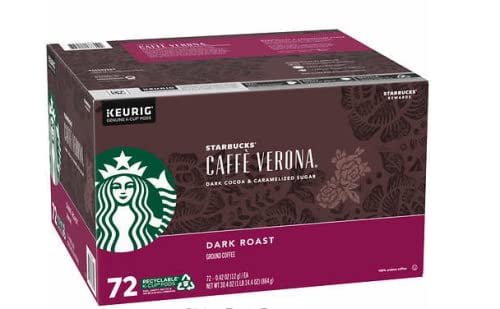 Starbucks Caffe Verona K-Cups 72 Count 