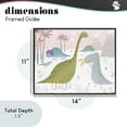 thumbnail image 4 of Stupell Industries Contemporary Earthy Jurassic Dinosaurs Black Framed Giclee Art, 14 x 11, by Carla Daly, 4 of 8