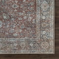 thumbnail image 7 of Luria Rugs Easy Care 2'6" x 7' Non-Slip 7 Foot Long Runner Rug for Entryway, Kitchen, Hallway, Bedroom, Bathroom Vintage Oriental - Stain Resistant & Durable, Moreno Collection - Red/Walnut, 7 of 7