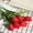 Red, variant on Artificial Flowers Wedding Decor Home Floral Arrangement Single Neutral Mixed Silk Floral Bouquet, Full Layer Petal for Wedding Party Dining Table Vase Home Styling