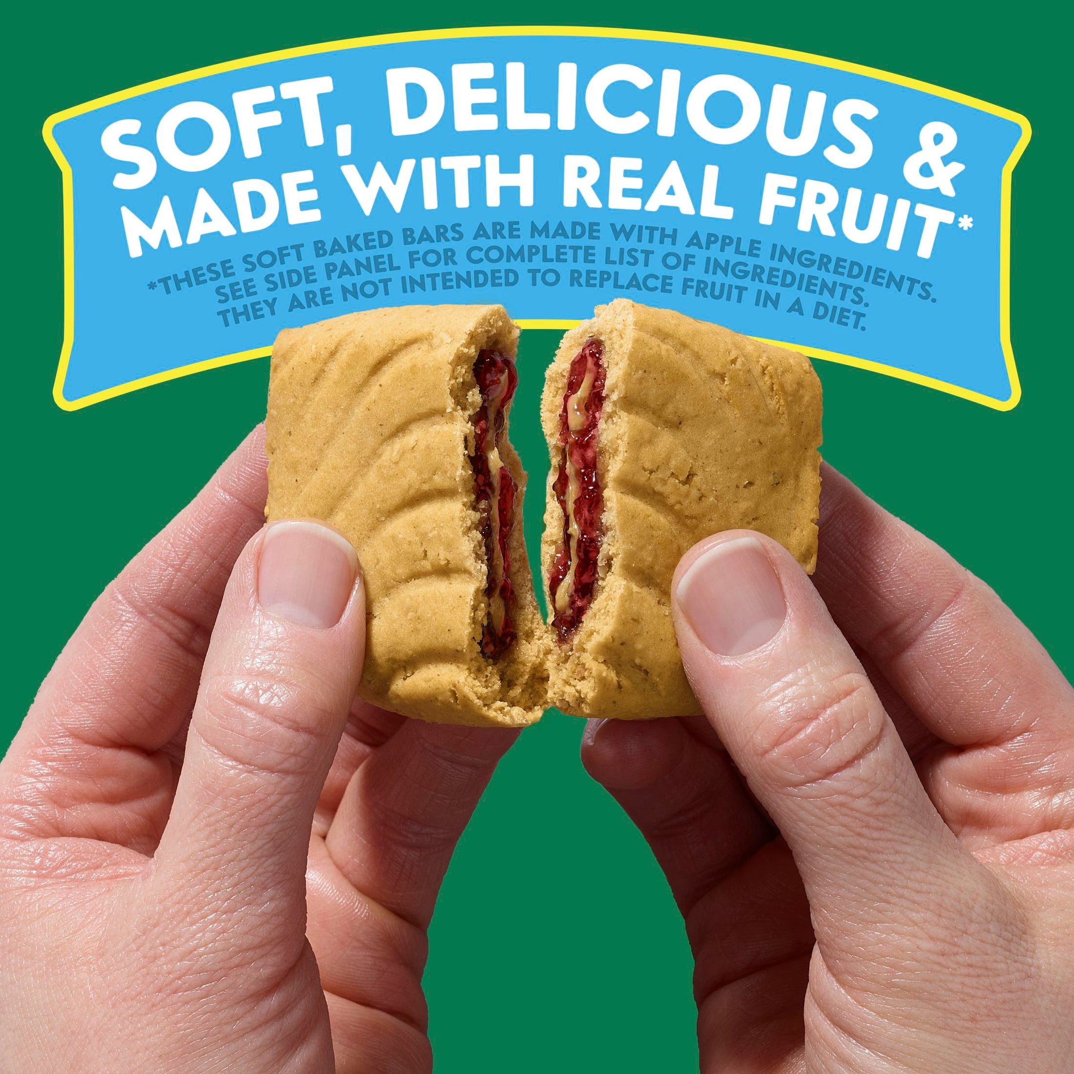 Nature Valley Soft Baked PB and J Bars, Peanut Butter and Strawberry, 10 Bars, 19.5 oz