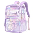 thumbnail image 1 of Mochila transparente MOONBABY Lovely para niñas en edad escolar, color morado, 1 of 9