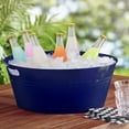 Plastic 17.5" Round Party Tub, Blue, 1 Count, Party Favors, Way to Celebrate
