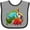 Heather and Black, variant on Inktastic Cute Dinosaurs Boys or Girls Baby Bib