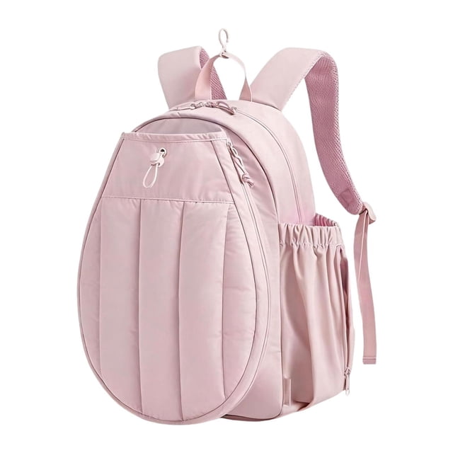 DYNWAVECA Tennis Racket Bag Container Carrying Bag Player Zipper Pickleball Paddle Bag Pink
