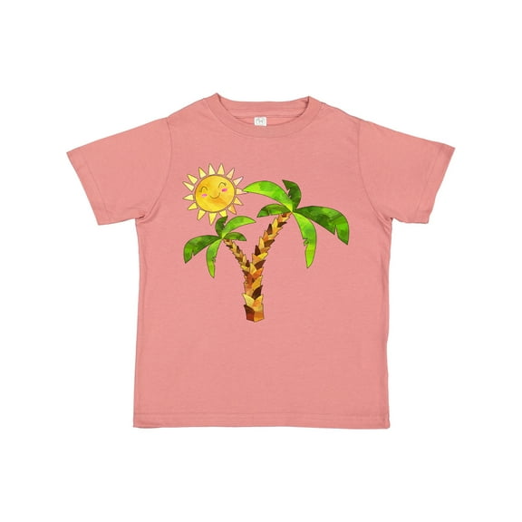 Inktastic Palm Trees with Cute Smiling Sun Boys or Girls Toddler T-Shirt