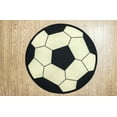 thumbnail image 4 of Furnish My Place 720 Soccer 6'6" Round Play Area Rugs for Kids, Soccer Shaped, Anti Skid Rubber Backing, Multicolor, 4 of 7