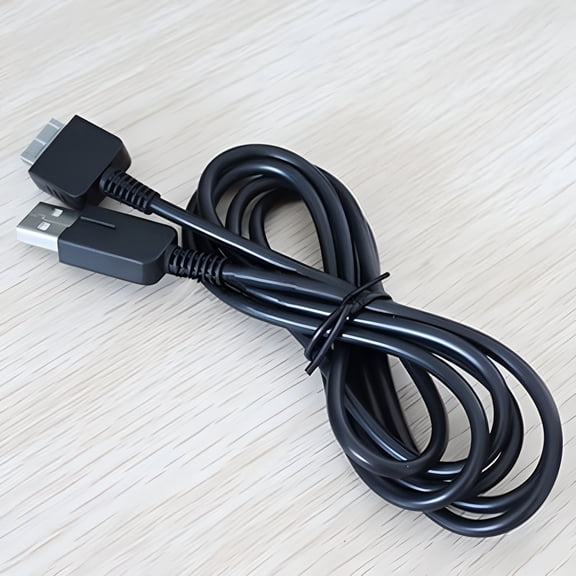 GJX 2 in 1 Black USB Data Transfer Sync Charger Cable for PS Vita
