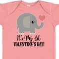 thumbnail image 4 of Inktastic 1st Valentines Day Baby Elephant Boys or Girls Baby Bodysuit, 4 of 5
