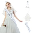 thumbnail image 3 of Yonrjhukm Bachelorette Party 4-Piece Set, Bridal Headband, Shoulder Straps, Badge, Elegant Accessories for Bride's Last Night Out, Perfect for Celebrations and Memory Making, 3 of 6
