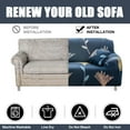 thumbnail image 5 of NEWEEN Sofa Cover High Stretch Elastic Fabric 1 2 3 Seater Sofa Slipcover Chair Loveseat Couch Cover Polyester Spandex Furniture Protector Cover with 1 Pillowcase (3 Seater, Pattern #Wildflower), 5 of 7