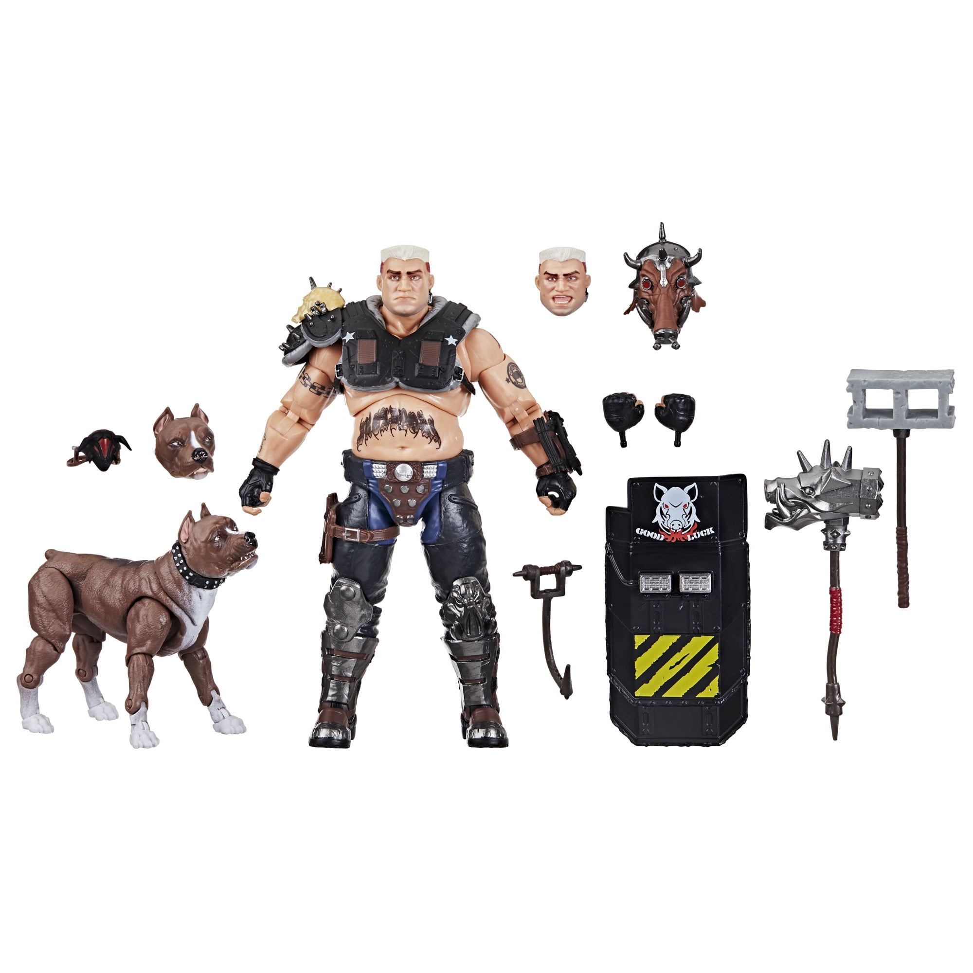 G.I. Joe Classified Series #135, Dreadnok Road Pig & Rawkus, 6” Action Figure & Pitt Bull