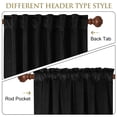 thumbnail image 4 of StangH Blackout Curtains for Bedroom - Velvet Black Curtain Panel for Sliding Door Thermal Insulated Window Treatment Set for Living Room/Basement, W52x L84, 2 Panels, 4 of 9
