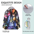 thumbnail image 4 of Nebula Sci-fi Lovers Students Backpack Galaxy Outer Space Celestial Cosmic Design, Lightweight and Comfortable School Bag, 4 of 5