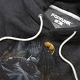 thumbnail image 2 of Batman Sweeping Cape Unisex Adult Slim Fit Pull-Over Heather Hoodie, Charcoal, 2X-Large, 2 of 5