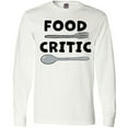 thumbnail image 3 of Inktastic Food Critic with Fork and Spoon Long Sleeve T-Shirt, 3 of 5