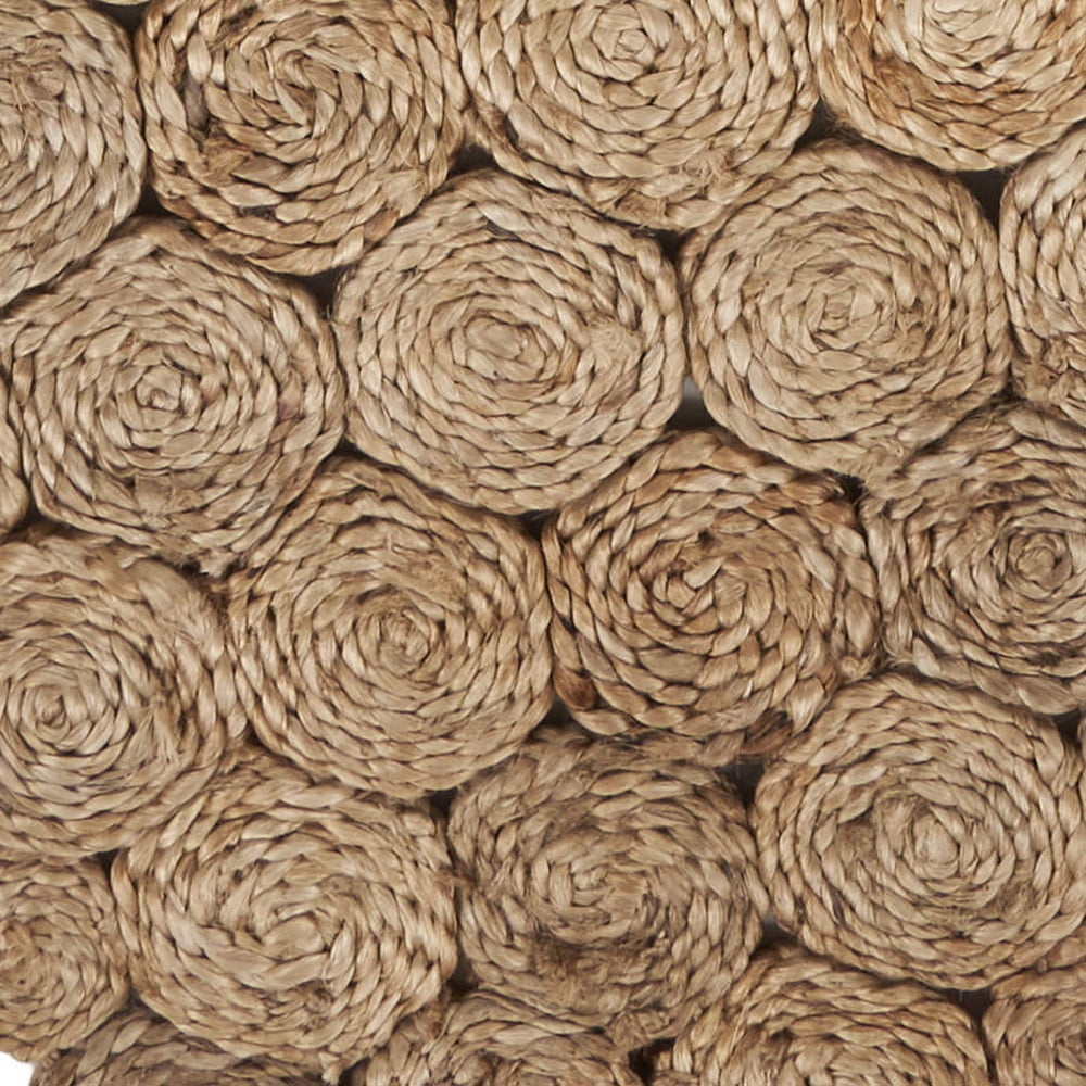 LR Home Hugo Solid Jute Table Runner, Natural 6’8” Length