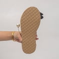 thumbnail image 5 of UTTOASFAY Women Shoes Summer Women Flat String Bead Sandals Bohemian Style Flower Buckle Strap Shoes Black 8.5, 5 of 9